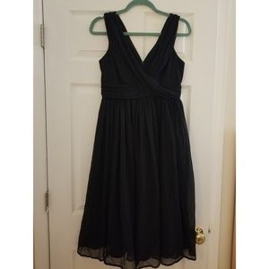 Asos maternity black drape midi dress size 6 (US)